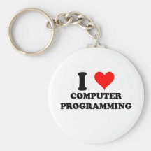I Love Computer Programming Keychains