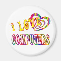 I Love Computers Magnet
