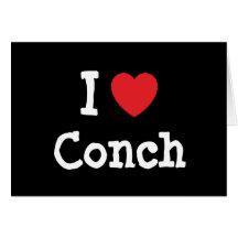 I love Conch heart T-Shirt Greeting Card