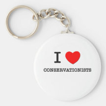 I Love Conservationists Keychain