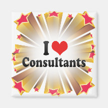 I Love Consultants Refrigerator Magnet