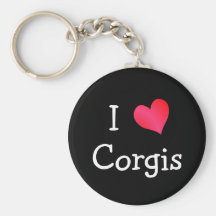 I Love Corgis Key Chains