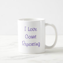I Love Court Reporting mug