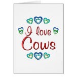 I Love Cows Greeting Card