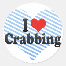 I Love Crabbing Stickers