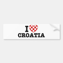 I Love Croatia Bumper Sticker
