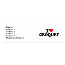 I love Croquet Business Cards