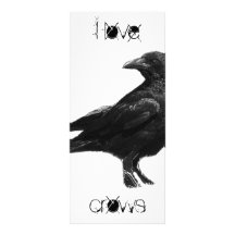 I love crows bookmark rack card template