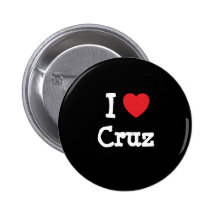 I love Cruz heart T-Shirt Pinback Buttons