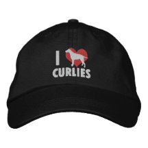I Love Curlies Embroidered Hat (Dark)