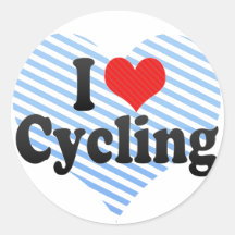 I Love Cycling Stickers