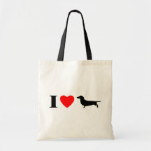 I Love Dachshunds Bag