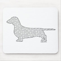 I Love Dachshunds Mouse Pad