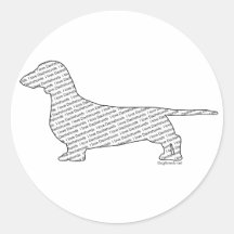 I Love Dachshunds Stickers