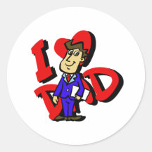 I Love Dad fathers day design Sticker
