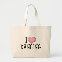 I Love Dancing Tote Bags