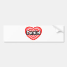 I love Daniel. I love you Daniel. Heart Bumper Stickers