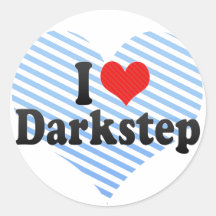 I Love Darkstep Stickers
