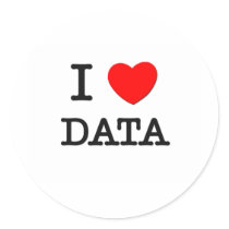 I Love Data stickers