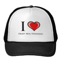 I Love Deep Sea Fishing Trucker Hats