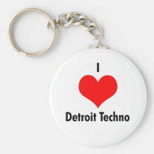 I love detroit techno keychains