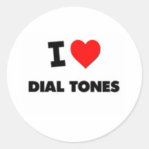 I Love Dial Tones Sticker