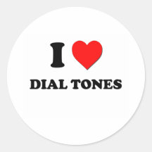 I Love Dial Tones Stickers