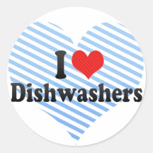 I Love Dishwashers Stickers