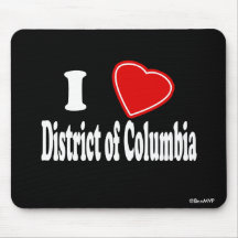 I Love District of Columbia Mouse Mats