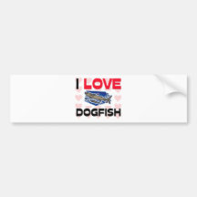 I Love Dogfish Bumper Sticker