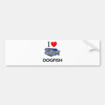 I Love Dogfish Bumper Stickers