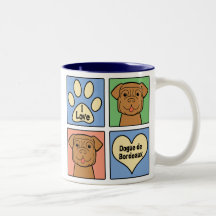 I Love Dogue de Bordeaux Coffee Mugs