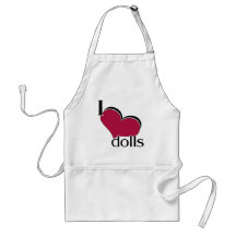 I Love Dolls Apron