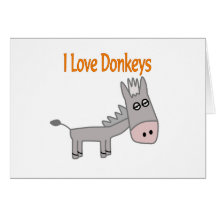 I Love Donkeys Card