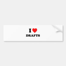 I Love Draughts Bumper Stickers