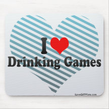 I Love Drinking Games Mouse Mats
