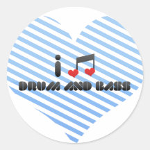 I Love Drum And Bass Sticker