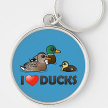 I Love Ducks Key Chain