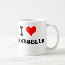 I Love Dumbbells Coffee Mugs
