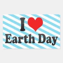 I love Earth Day Stickers