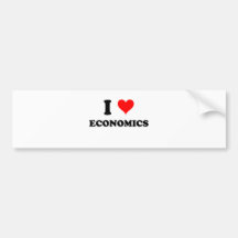I Love Economics Bumper Sticker