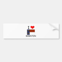 I Love Edenton North Carolina Bumper Sticker