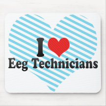 I Love Eeg Technicians Mouse Pad