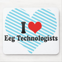 I Love Eeg Technologists Mouse Pad