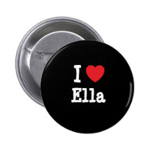 I love Ella heart T-Shirt Pin