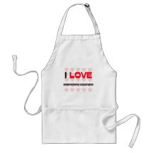 I LOVE EMBROIDERY DESIGNERS APRON