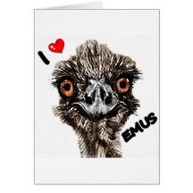 I LOVE EMUS CARDS