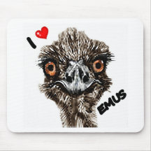 I LOVE EMUS MOUSEPADS