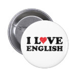 I Love English Buttons