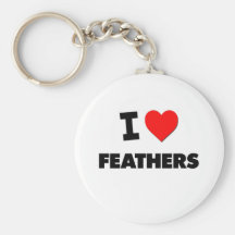 I Love Feathers Keychains